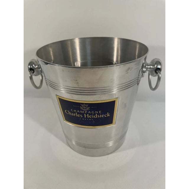 Vintage French "Charles Heidsieck" Champagne Bucket Wine Cooler, Circa 1960s For Sale - Image 9 of 14