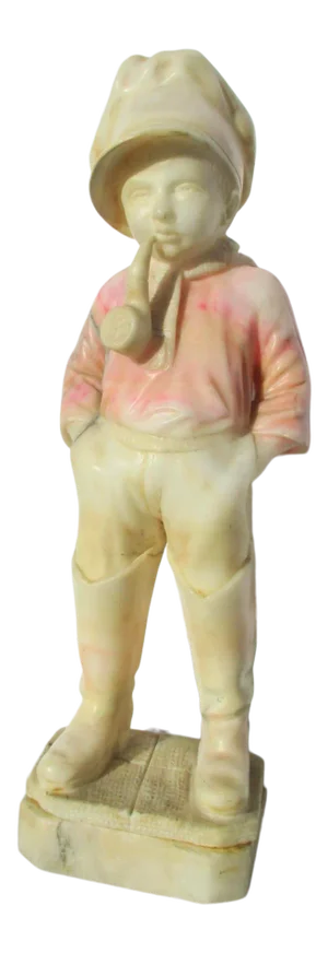 1920s Art Deco Alabaster Boy Sculpture