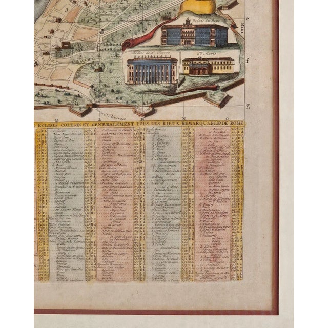 Beige Plan of Rome From "Atlas Historique", France, 1718 For Sale - Image 8 of 8