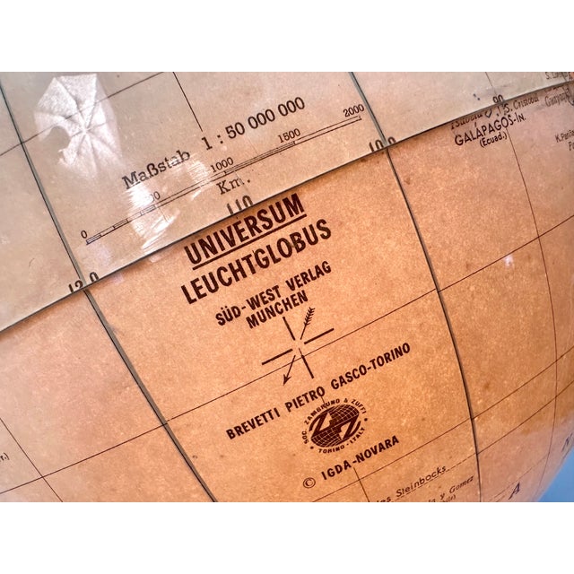 Vintage German Plastic Table Globe from Süd-West Verlag München, 1930s For Sale - Image 15 of 18