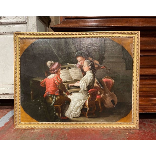 French 18th Century French “Four Arts” Allegorical Paintings After Carle Van Loo For Sale - Image 3 of 18