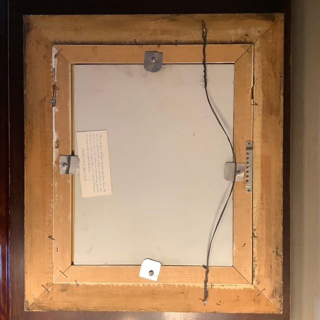 Hand Painted Porcelain Plaque Features White Cabbage Roses & Lavenders by Rose Reck For Sale - Image 12 of 13