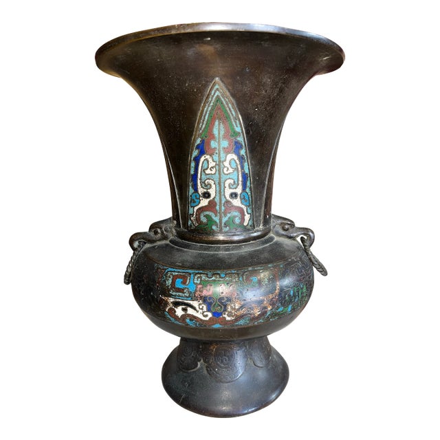 Antique Japanese Cloisonne Vase For Sale