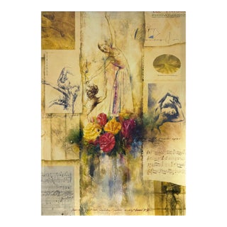 Michael Gorban, Zina, Large Hand Signed Giclee on Canvas, 40 X 30 In. Stretched, 1999 For Sale
