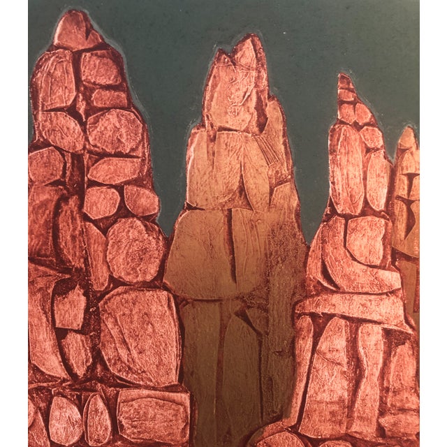 1960s MidCentury Modern Collagraph by John Ross Chairish