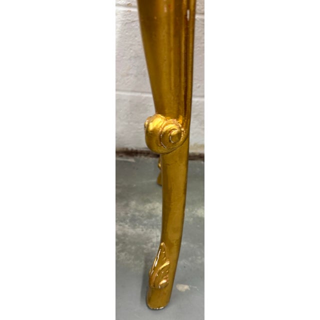 Gold Vintage Louis XV Style/ Reproduction Giltwood Side Table For Sale - Image 8 of 12