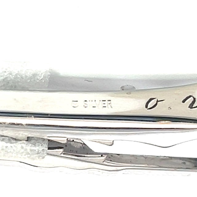 1990s Mikimoto Estate Akoya Pearl Mens Tie Clip Silver For Sale - Image 4 of 6