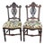 Pair of 19th Century Rosewood Princess Chairs Heavily Carved Detail Rosewood. For Sale