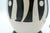 Late 20th Century Black & Ivory Geometric Chulucanas Pottery Lamp – Handcrafted Peruvian Art Large Egg Vase Shape For Sale - Image 4 of 8