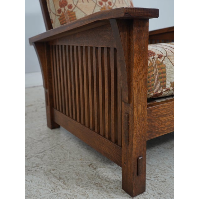 Stickley Mission Oak Reclining Morris Chair For Sale - Image 9 of 18