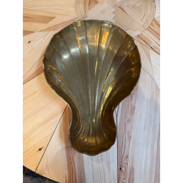 Brass Sculptural Shell-Form Brass Tray For Sale - Image 8 of 8
