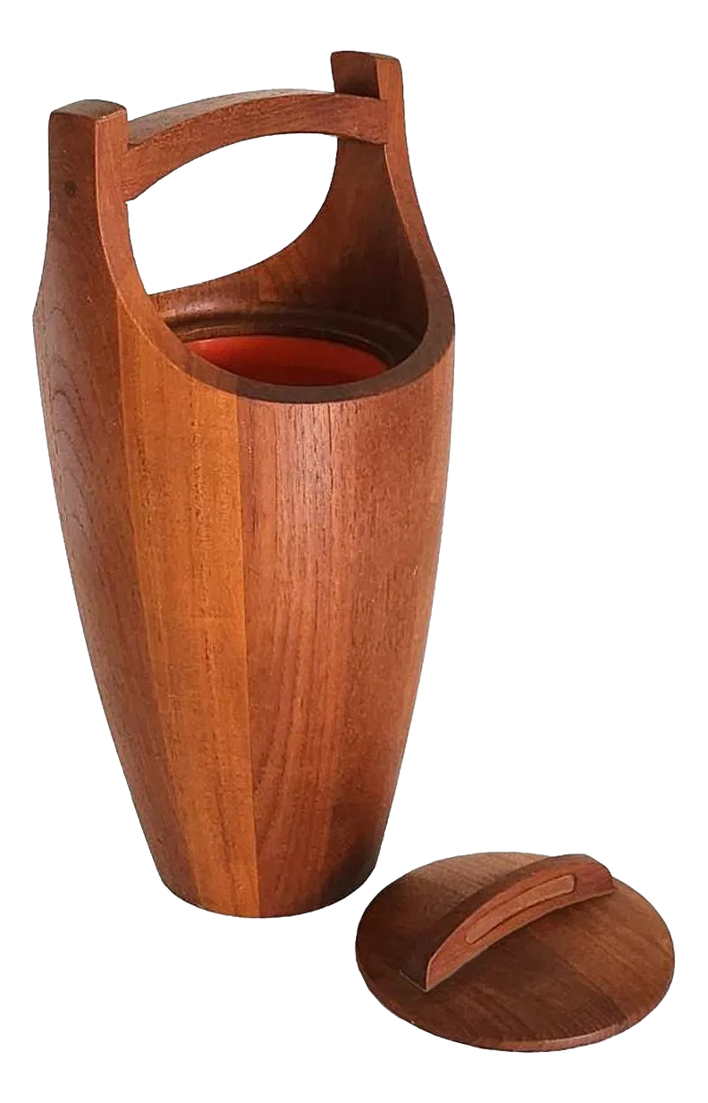 1950s Dansk Teak Wood Congo/Viking Ice Bucket With Lid | Chairish