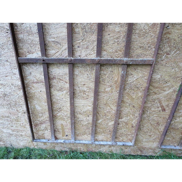 1900 - 1909 Victorian Iron Fence Pieces - A Pair For Sale - Image 5 of 8