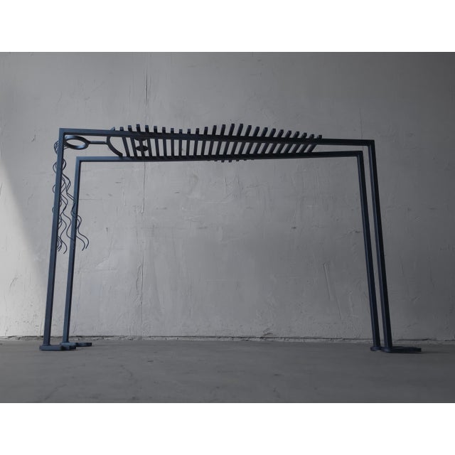 1980s 1980s Sculptural Anthropomorphic Iron Lady Console Table For Sale - Image 5 of 10