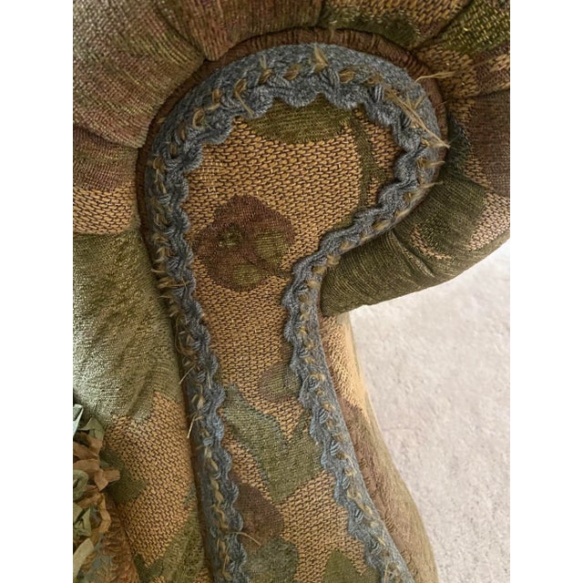Green Carol Hicks Bolton and E J Victor Exquisitely Unique Vintage Sofa With Pillows Excellent Condition For Sale - Image 8 of 18