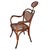 Rare Late Victorian Bent Oak and Brass Barbers Chair With Cane Seat, Austria For Sale In Los Angeles - Image 6 of 7