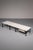 1950s Vintage White Wooden Bench with Black Metal Frame, 1950s For Sale - Image 5 of 13
