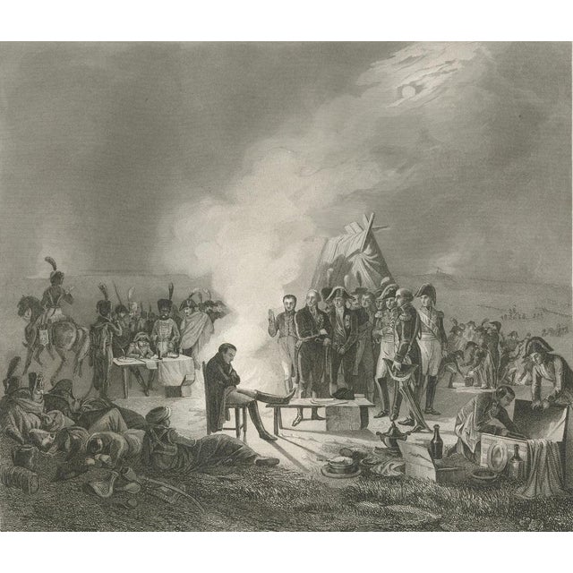 Traditional After Adolphe Roehn, Napoleon at the Bivouac of Wagram, Engraving, 1840 For Sale - Image 3 of 9