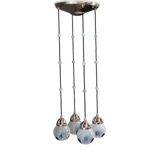 Secession Chandelier attributed to Bakalowits & Sohne for Koloman Moser, 1903 For Sale