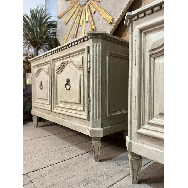 Early 20th Century Italian Chests of Drawers with Wood Panels, Set of 2 For Sale - Image 6 of 9