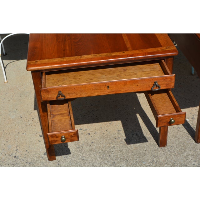 1970s 1970s Pair of Bob Timberlake Lexington Cherry Wood Side / End Tables W/ Drawers For Sale - Image 5 of 18