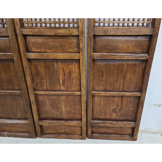 Antique Chinese Temple Doors Panels Screens Wall Art - Set of 4 For Sale - Image 9 of 13