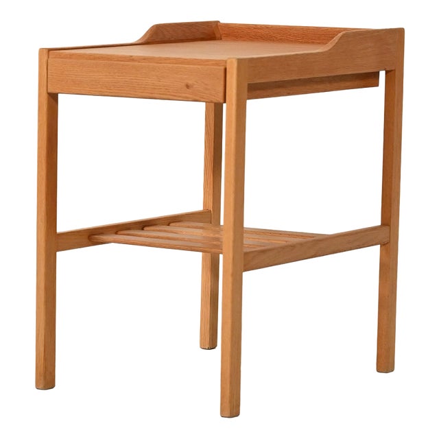 Vintage Scandinavian Oak Bedside Table, 1960s For Sale