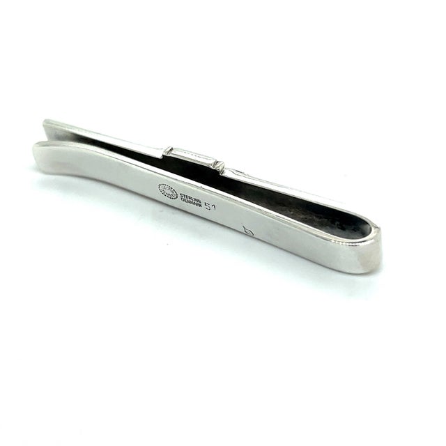 Contemporary 1990s Georg Jensen Estate Mens Tie Bar Silver For Sale - Image 3 of 9