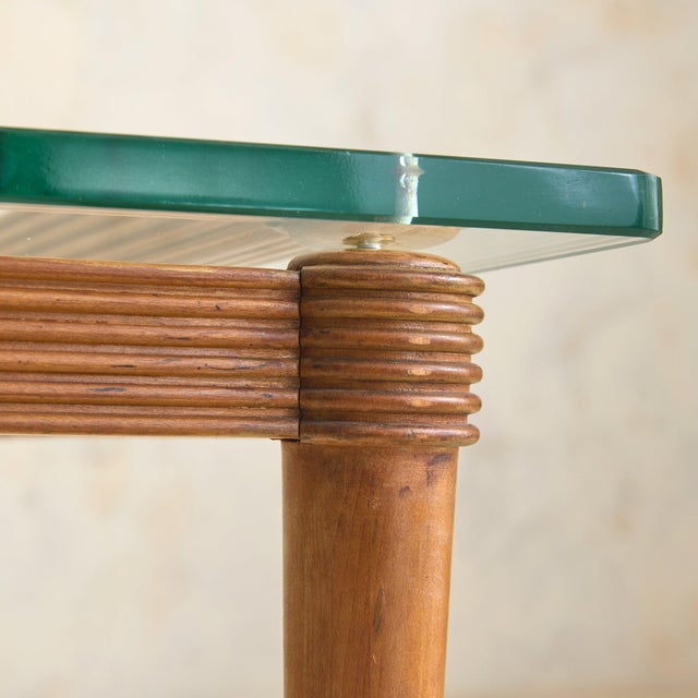 Wood Italian Fluted Wood Coffee Table in the Manner of Pier Luigi Colli, 1950s For Sale - Image 7 of 9
