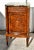 Antique French Inalid BurlWood Marble Top Cabinet/Stand W/Brass Mounts For Sale - Image 10 of 13