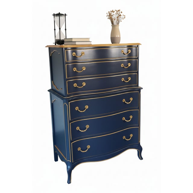 1950s Restored PermaCraft Chest on Chest Dresser For Sale - Image 4 of 8