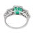 1920s Art Deco Inspired 1.97 Carat Emerald Diamond Platinum Ring, Size 5.5 For Sale In Los Angeles - Image 6 of 6