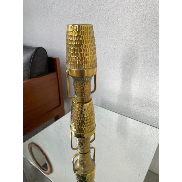 Embossed Brass Vases, 1960s, Set of 2 For Sale - Image 15 of 18