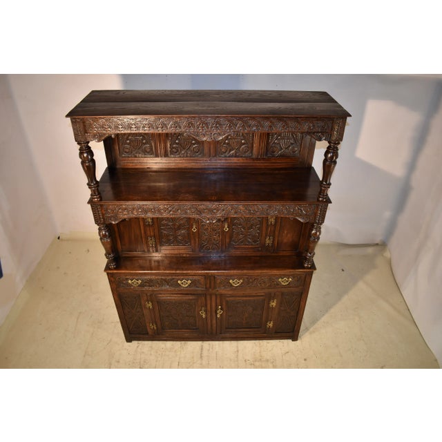 Wood Early 18th Century English Tridarn Press Cupboard For Sale - Image 7 of 11