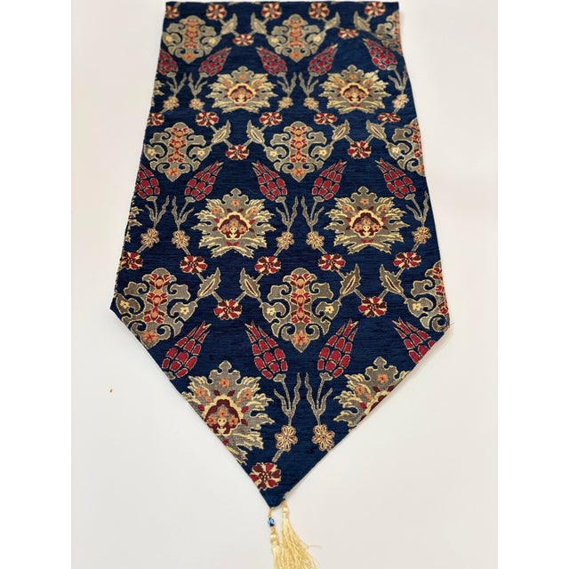 2010s Authentic Turkish Tulip Pattern Table Runner For Sale - Image 5 of 5