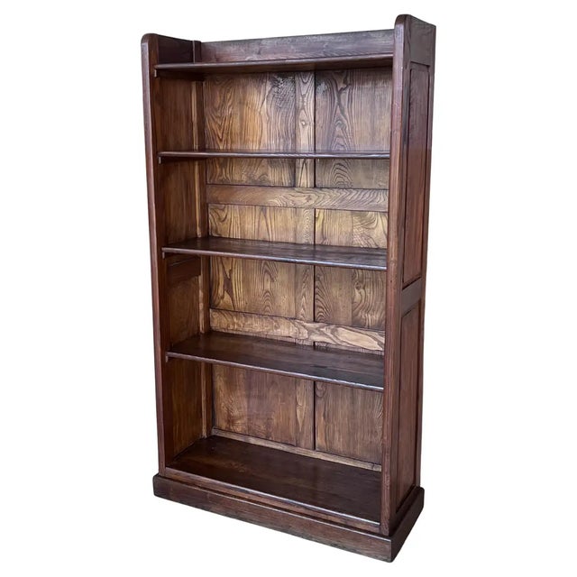19th Solid Oak Bookcase or Etagere With Five Shelves For Sale - Image 11 of 11