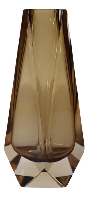 Murano Art Glass Smoked Amber Vase by Alessandro Mandruzzato, 1960s