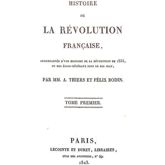 Lecointe Et Durey, Libraires 1827 Tome Premier 8 1/4" x 5 1/4"