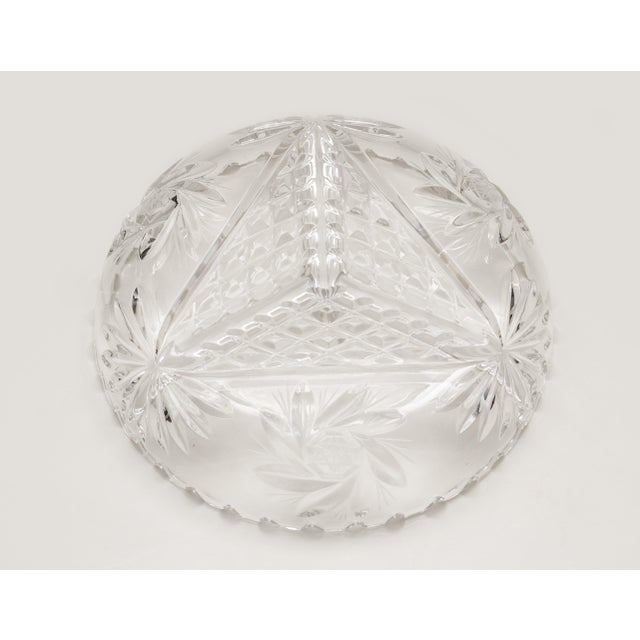 Circa 1970s European Glass Divided Serving Bowl For Sale - Image 4 of 9