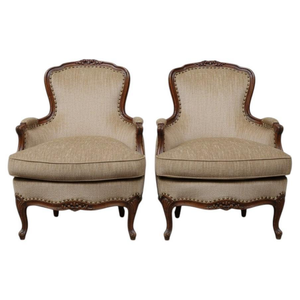 19th Century Italian Louis XV Style Bergeres-Pair
