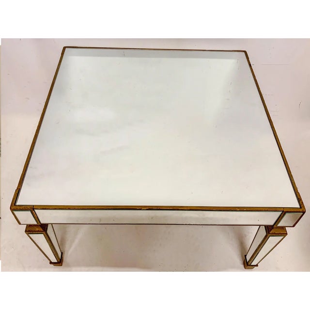 Mid-Century Hollywood Regency Italian Giltwood & Mirror Coffee Table For Sale In Atlanta - Image 6 of 6
