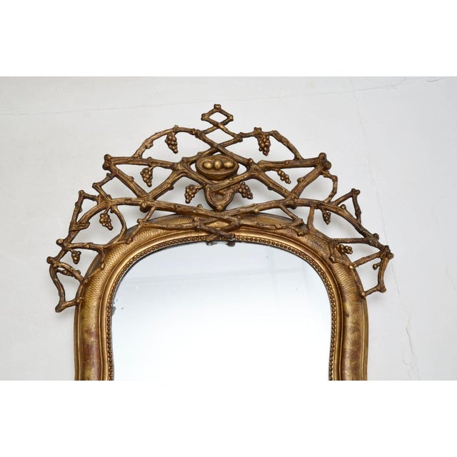 Antique Italian Giltwood Mirror, 1860s For Sale - Image 6 of 10