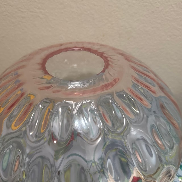 Mid-Century Modern Empoli Style Art Glass Large Fishbowl Vase For Sale - Image 3 of 6