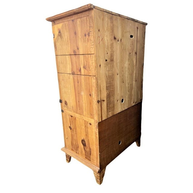 Mexican Rustic Pine Armoire or Dining/Kitchen Hutch Early 21st
