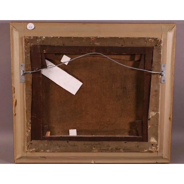 French Antique Still Life Oil Painting of Grapes & Peaches by Sidney Scott For Sale - Image 3 of 4