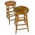 Vintage 1940s Pair of (2) 29.25" Tall Wood Artist Studio Stools For Sale - Image 10 of 18