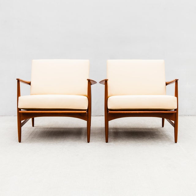 Brown Vintage Danish "Spear" Lounge Chairs in Teak by Kofod-Larsen for Selig For Sale - Image 8 of 18