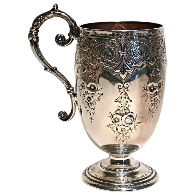 Vintage Silver Glass For Sale - Image 3 of 3