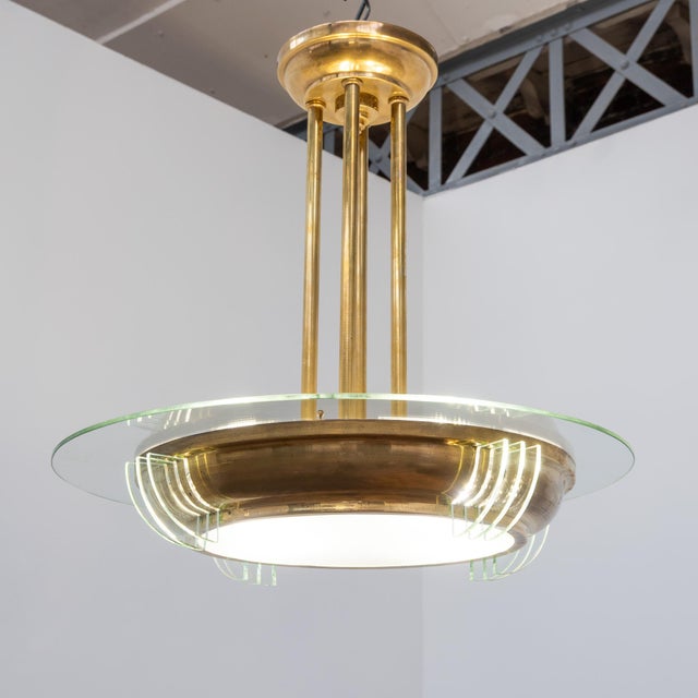 Vintage French Art Deco Pendant Light, 1920 For Sale - Image 9 of 9