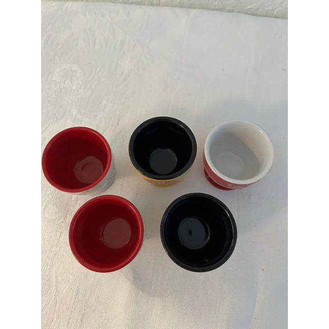 1980s 1980s French Ceramic Egg Cups, Set of 5 For Sale - Image 5 of 6